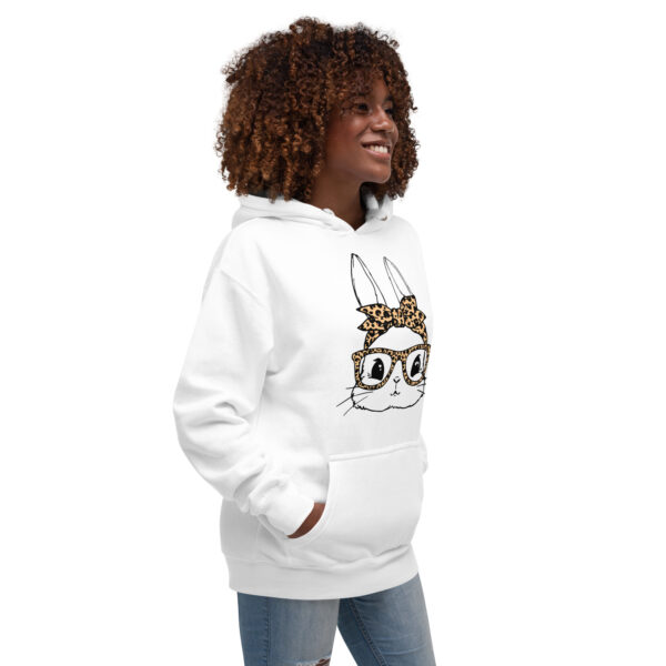 Leopard Cute Bunny With Glasses Hoodie