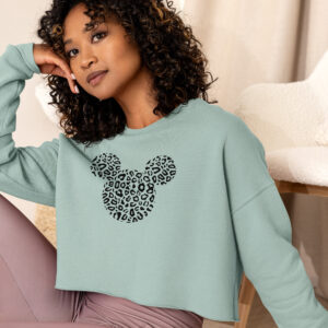 Women’s Disney Minnie Mouse Leopard Crop Sweatshirt